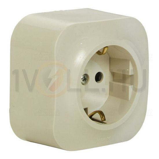 Forix 162 dugalj földelt komplett házban gyerekzárral bézs IP21 falonkívüli csavaros LEGRAND - 782450