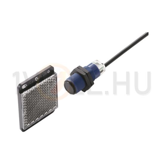 Fotokapcsoló prizmás 2m-kábel M18 sötétre kapcsol 4000mm-max.kapcs.táv PNP 12-24VDC Panasonic - CY-192B-P-Y