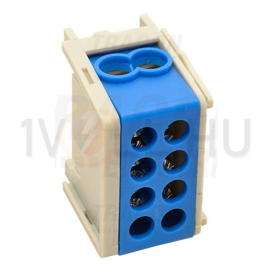 Fővezetéki leágazókapocs 101A/400VAC 2x1-25+2x1,5-25mm2 kék 1P 25mm2 TRACON - FLE-25K