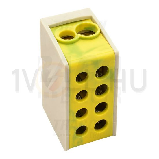 Fővezetéki leágazókapocs 101A/400VAC 2x1-25+2x1,5-25mm2 zöld/sárga 1P 25mm2 TRACON - FLE-25ZS