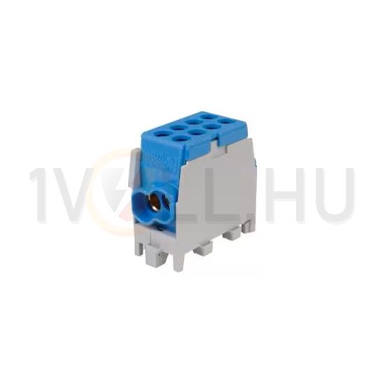 Fővezetéki leágazókapocs 130/100A Cu/Al csavaros kék 2x25+2x25mm2 1P 25mm2 HLAK 25-1/2/25 M2 Pollmann - 2080189