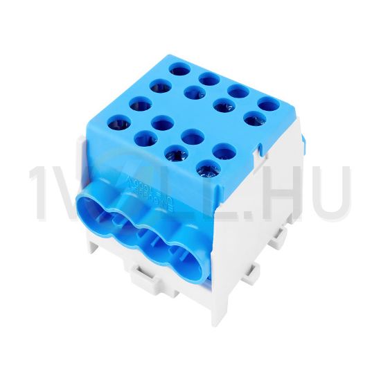 Fővezetéki leágazókapocs 150/125A Cu/Al csavaros kék 2x35+6x25mm2 HLAK 35-1/6 M2 Pollmann - 2080184