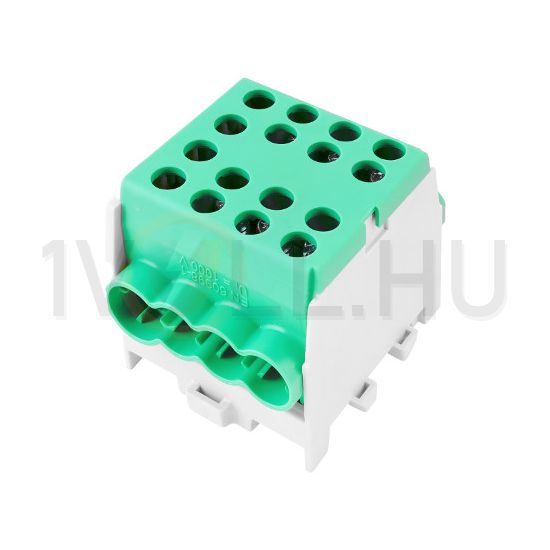 Fővezetéki leágazókapocs 150/125A Cu/Al csavaros zöld/sárga 2x35+6x25mm2 HLAK 35-1/6 M2 Pollmann - 2080185