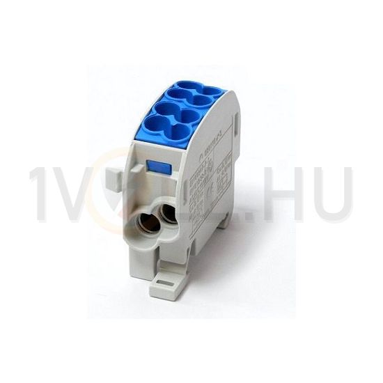 Fővezetéki leágazókapocs 152/100A Cu/Al ónozott kék 2x25+2x16mm2 1P 25mm2/ HLAK 25/16 N LEIPOLD - 080110-1-3