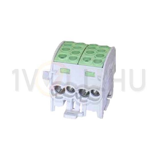 Fővezetéki leágazókapocs 428/125A Cu/Al ónozott zöld 4x35+4x25mm4 2P HLAK 35/25-D PE LEIPOLD - 080220-2-3