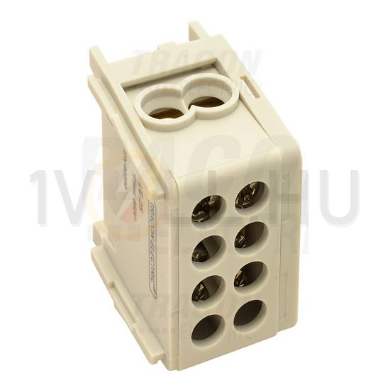 Fővezetéki leágazókapocs 76A/400VAC 2x1-16+2x1,5-16mm2 szürke 1P 16mm2 TRACON - FLE-16