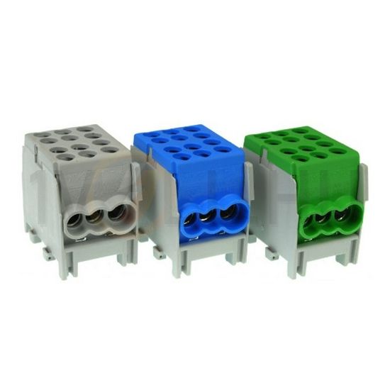 Fővezetéki leágazókapocs zöld 2x25+4x16mm2 M2 1P csavaros 2csatl./16mm2 HLAK 25-1/4 M2 Pollmann - 2080170