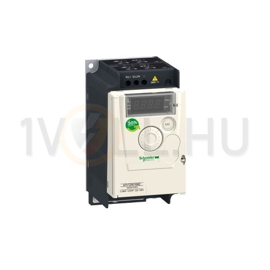 Frekvenciaváltó 1F 200-240V/be 3F 230V/max.ki 0.18kW IP20 Altivar 12 Schneider - ATV12H018M2