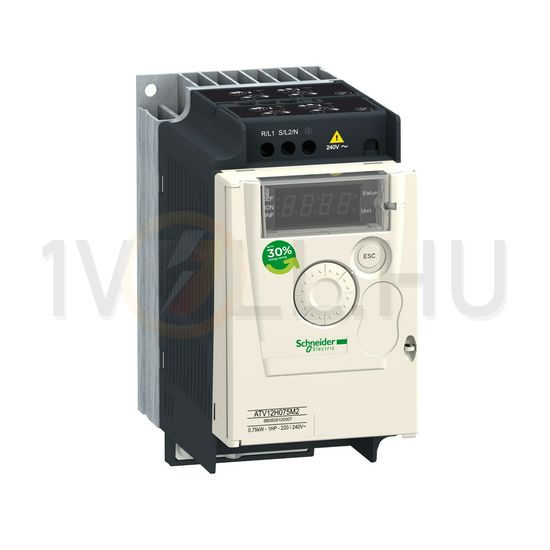 Frekvenciaváltó 1F 200-240V/be 3F 230V/max.ki 0.55kW IP20 Altivar 12 Schneider - ATV12H055M2