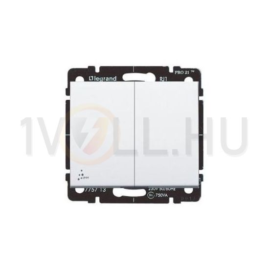 Galea 105 2x1P csillárkapcsoló betét közp. fedéllel fehér süllyesztett IP44 2- LEGRAND - 771021