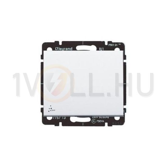 Galea 107 keresztkapcsoló betét közp. fedéllel fehér süllyesztett IP44 1- billentyű/gomb LEGRAND - 771024