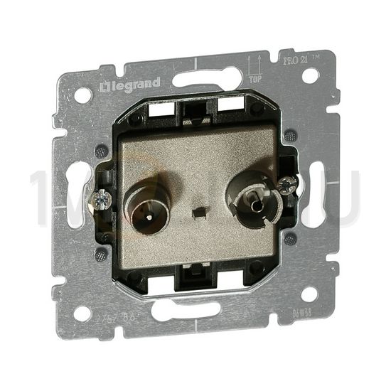 Galea antenna aljzat TV-R csillagpontos süllyesztett 2-kimenet végzáró 1.5dB/860MHz LEGRAND - 775786