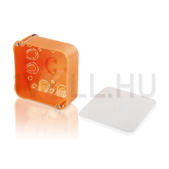 Gipszkarton kötődoboz 1-es négyzetes 107mmx 107mmx narancs műanyag csavarral E116 F-TRONIC - 7350033