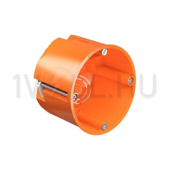 Gipszkarton szerelvénydoboz 1-es kerek 68mm-átmérő műanyag narancs csavarral O-range KAISER - 9064-32
