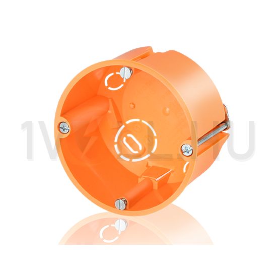 Gipszkarton szerelvénydoboz 1-es kerek 68mm-átmérő narancs műanyag csavarral E115 F-TRONIC - 7350094