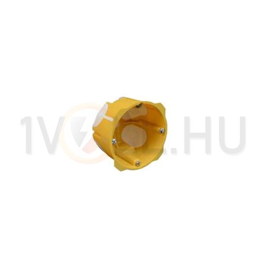 Gipszkarton szerelvénydoboz gumis 1-es kerek 78mmx 70mm x műanyag sárga csavarral KPL KOPOS - KPL 64-50/LD_NA