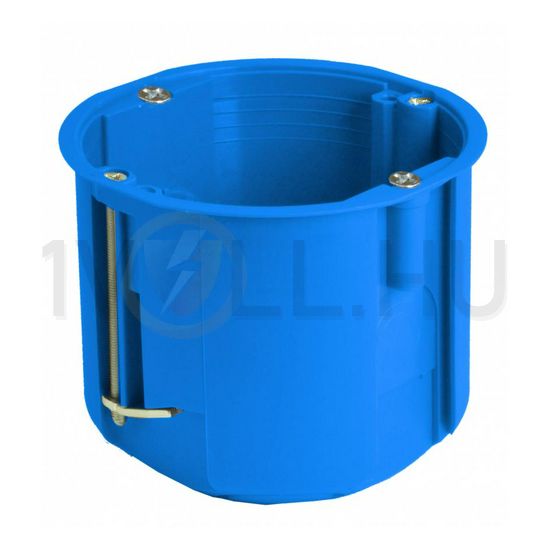 Gipszkarton szerelvénydoboz mély 1-es kerek 68mmx 68mmx 65mm-átmérő kék műanyag PV60D SIMET - 32013203