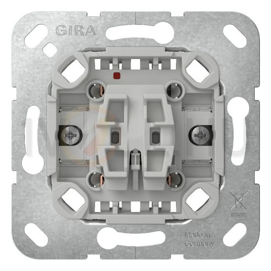 101/106 ki/váltókapcsoló süllyesztett rugós IP20 ellenőrzés és tájékozódás billentyű/gomb GIRA - 310600