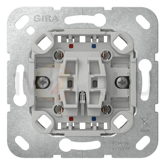 102 2P kapcsoló süllyesztett rugós IP20 ellenőrzés és tájékozódás billentyű/gomb GIRA - 310200