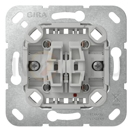 105 2x1P csillárkapcsoló süllyesztett rugós IP20 billentyű/gomb GIRA - 310500