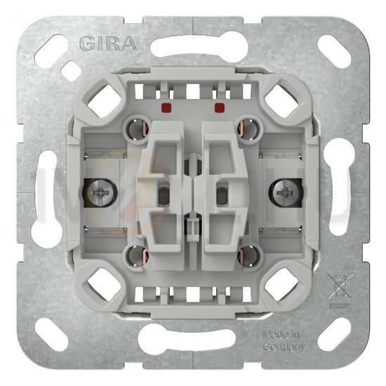 106+6 kettős váltókapcsoló süllyesztett rugós IP20 billentyű/gomb GIRA - 310800
