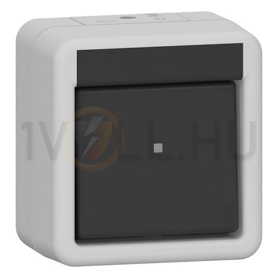 106 váltókapcsoló szürke falonkívüli rugós IP44 kivilágított (bekapcsolva) billentyű/gomb GIRA - 310630