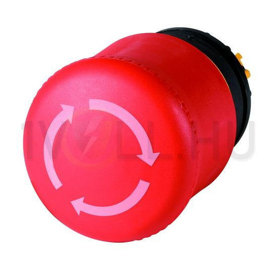 Gomba nyomófej d22 vészleállító 38mm piros reteszelt fordító nyugtázás M22-PVT EATON - 263467