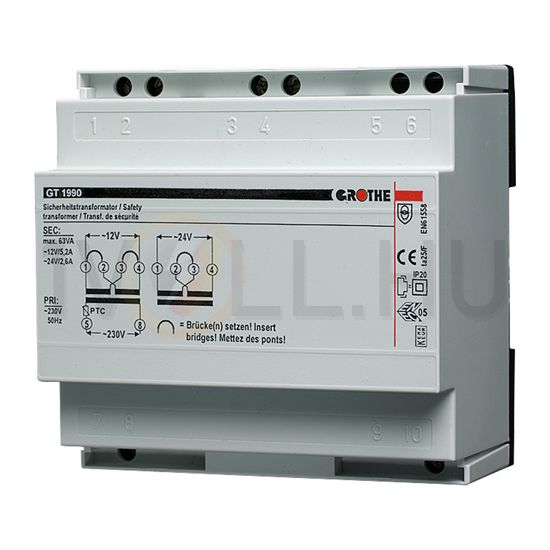 Biztonsági transzformátor 1F 63VA sorolható GT 1990 GROTHE - 14160