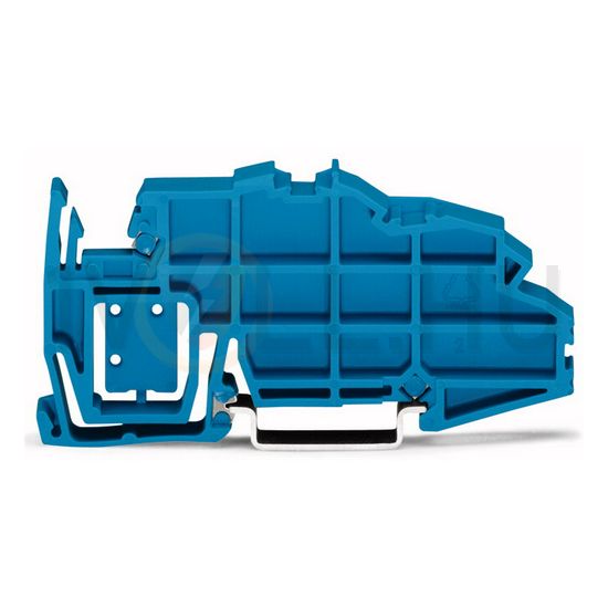 Gyűjtősíntartó TS35-re kék 10x3mm  7,5mm vastag 1-pólus WAGO - 2009-305