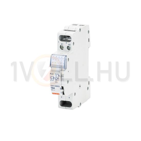 Impulzusrelé sorolható 16A 24V/ AC-műk. 60-50Hz 1v 1M 90AM GEWISS - GWD6648