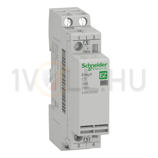 Installációs kontaktor sorolható 20A/ 230V AC 2z 220-230V AC-műk 1M Easy9 Pro Schneider - EZ9C32220
