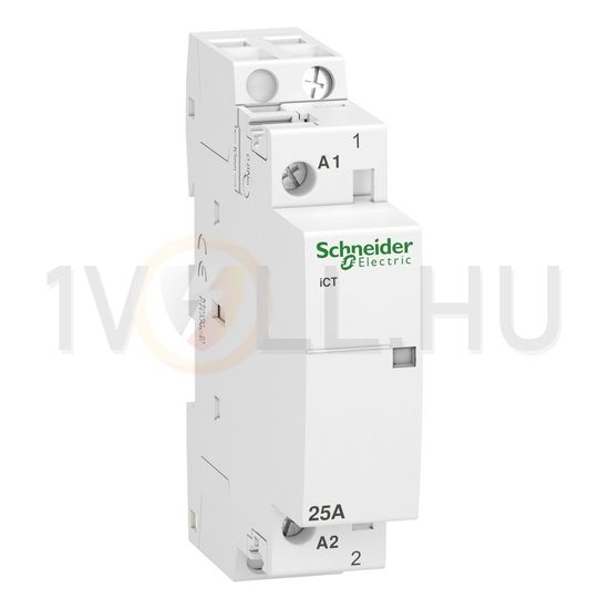 Installációs kontaktor sorolható 25A 250V AC 1-z 230-240V AC-műk 1mod Acti9 iCT Schneider - A9C20731
