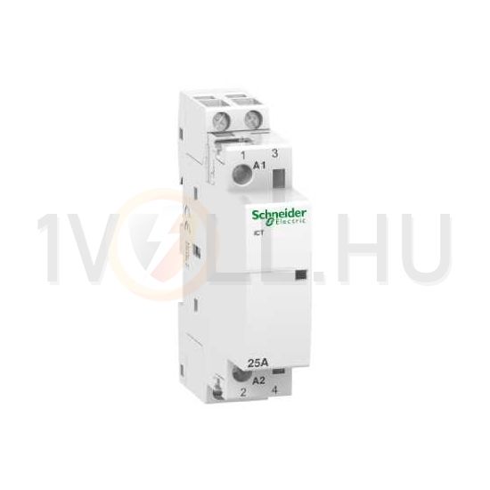 Installációs kontaktor sorolható 25A 250V AC 2-z 230-240V AC-műk 1mod Acti9 iCT Schneider - A9C20732