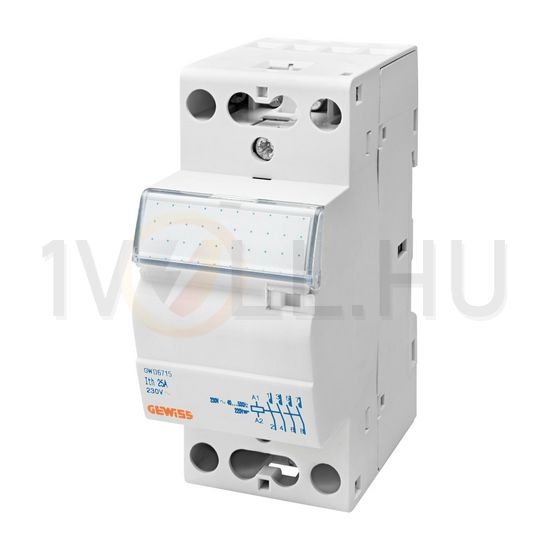 Installációs kontaktor sorolható 25A/ 400V AC 230V AC/DC-műk 2M 90AM GEWISS - GWD6712