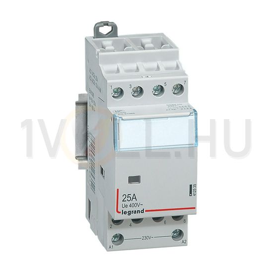 Installációs kontaktor sorolható 25A 400V AC 4-z 195-253V AC-műk 2mod CX3 LEGRAND - 412535