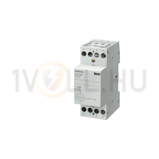 Installációs kontaktor sorolható 25A 440V AC 3-z 1-ny 230V AC-műk 2mod 5TT SIEMENS - 5TT5831-0