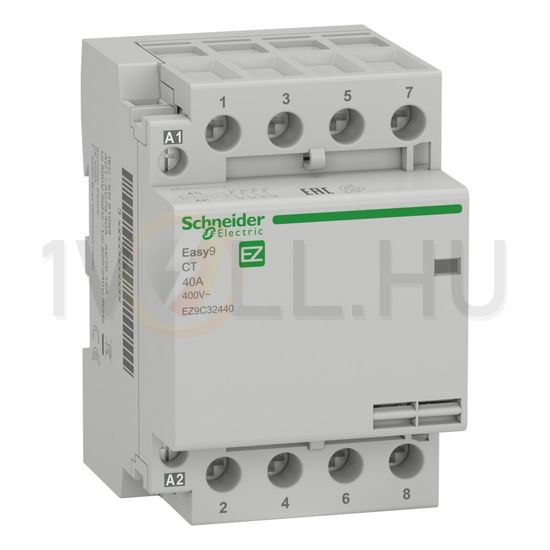 Installációs kontaktor sorolható 40A/ 230V AC 4z 220-230V AC-műk 3M Easy9 Pro Schneider - EZ9C32440