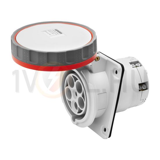 Ipari dugalj beépíthető 3P+N+E 400V(50+60Hz) piros ferde 63A IP67 műanyag IEC309HP GEWISS - GW63254H