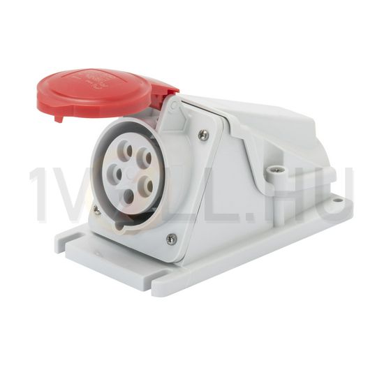 Ipari dugalj ráépíthető 3P+N+E 16A 400V(50+60Hz) piros IP44 műanyag 6h-pozíció IEC309HP GEWISS - GW62482