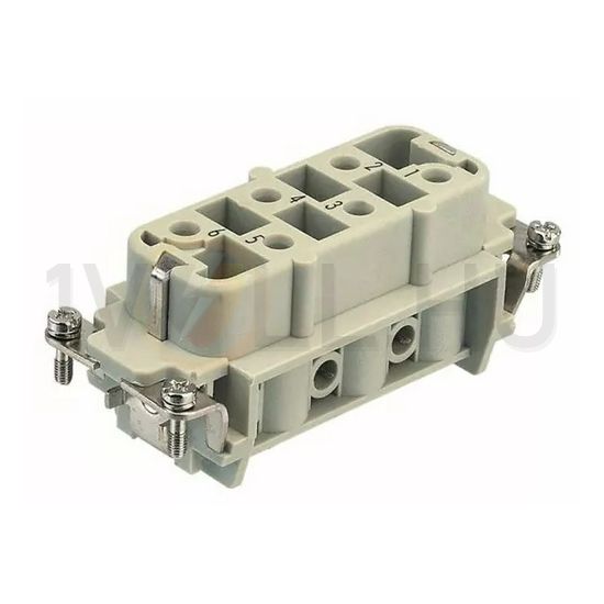 Ipari csatlakozó betét anya 6P 35A csavaros hüvely más rézötvözet-érintkező Han 6HsB-F-S HARTING - 09310062701