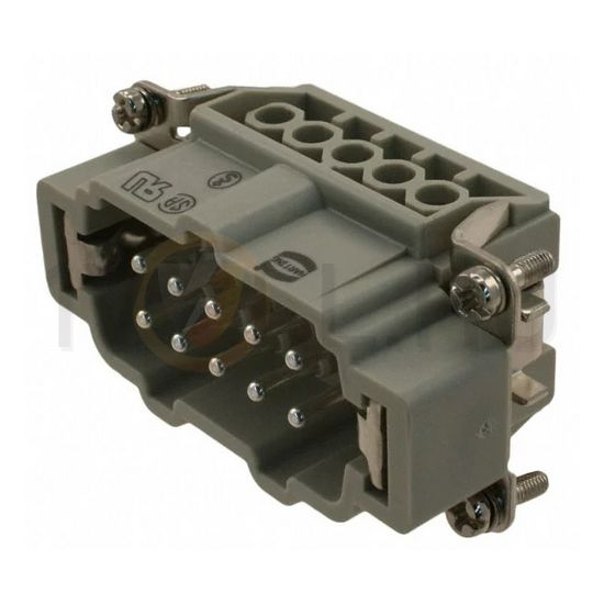 Ipari csatlakozó betét apa 10P 16A 500V csavaros csapos termoplaszt-betét Han 10E-sti-s HARTING - 09330102601