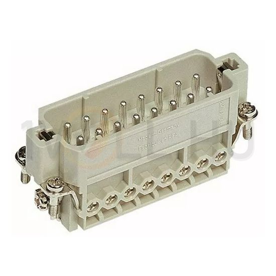 Ipari csatlakozó betét apa 16P 16A 250V csavaros csapos termoplaszt-betét Han 16A-STI-S HARTING - 09200162612