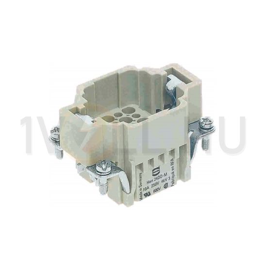 Ipari csatlakozó betét apa 24P 10A 250V krimpelt csapos termoplaszt-betét Han 24DD-M-c HARTING - 09160243001
