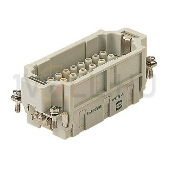 Ipari csatlakozó betét apa 32P 16A 500V krimpelt csapos termoplaszt-betét Han 32 EE-M-C HARTING - 09320323001