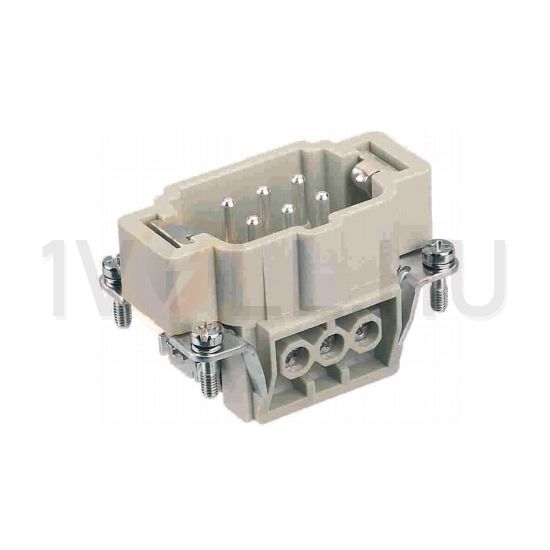 Ipari csatlakozó betét apa 6P 16A 500V csavaros csapos termoplaszt-betét Han 32 EE-F-C HARTING - 09330062601