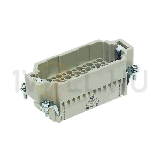 Ipari csatlakozó betét apa 72P 10A 250V krimpelt csapos termoplaszt-betét Han 72 DD-Sti-C HARTING - 09160723001