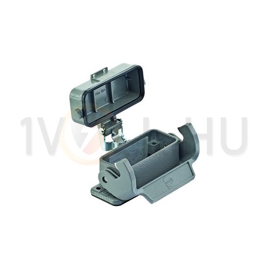 Ipari csatlakozó ház kivágásra fedéllel ráépíthető négyszögletes IP65 Han 10A-agg-LB-K HARTING - 09200100321