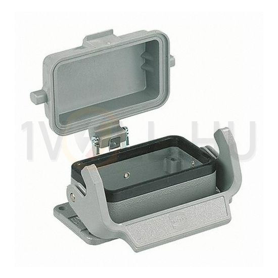 Ipari csatlakozó ház kivágásra ráépíthető négyszögletes alumínium IP65 Han 24 B-agg-LB-K HARTING - 09300240304