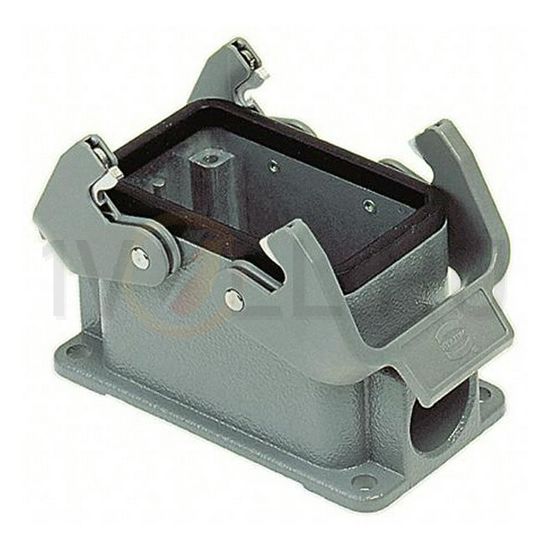 Ipari csatlakozó ház zárt ajlzat négyszögletes alumínium IP65 Han 10B-asg1-QB-16 HARTING - 09300101231