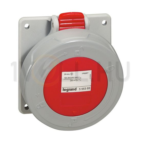 Ipari dugalj beépíthető 3P+N+E 16A 400V(50+60Hz) piros P17 Tempra Pro Dafbe164k06T LEGRAND - 555389